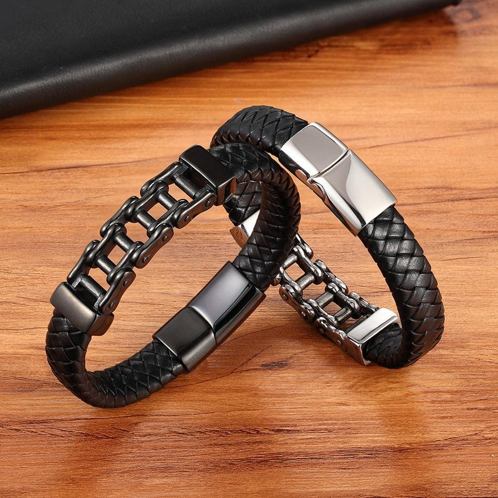 Pulseira Masculina de Couro Brave - Empório Spartacus