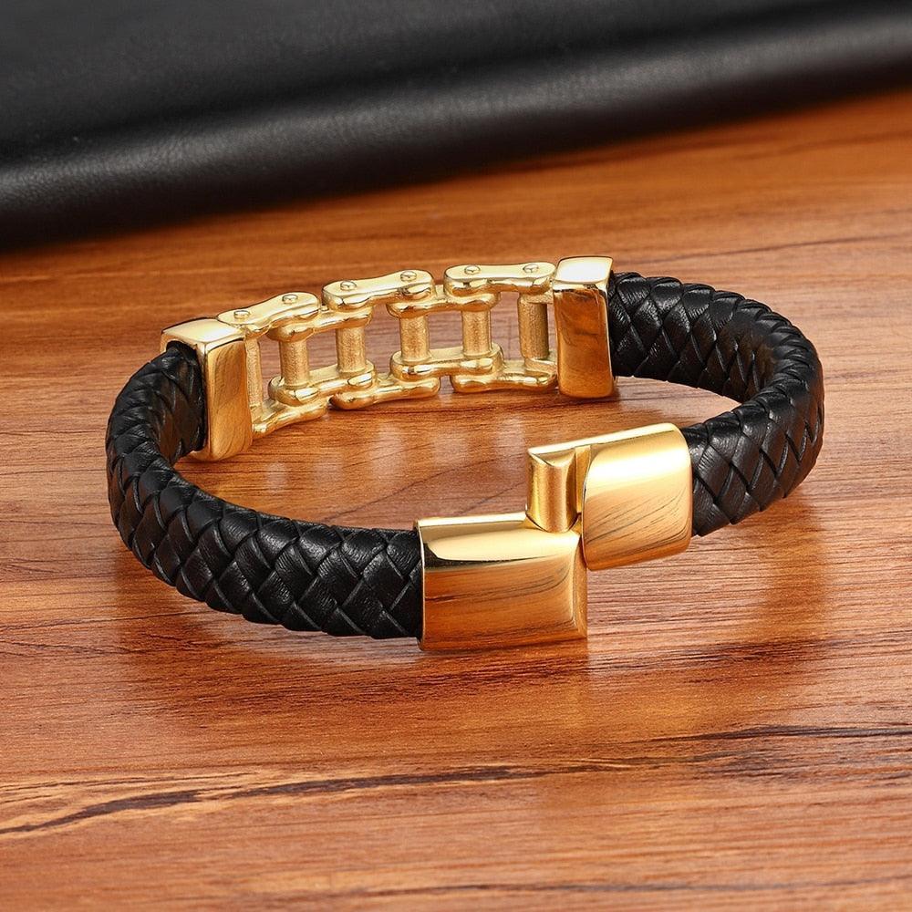 Pulseira Masculina de Couro Brave - Empório Spartacus