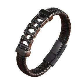 Pulseira Masculina de Couro Brave - Empório Spartacus