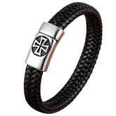 Pulseira Masculina de Couro Cruzada Invicta - Empório Spartacus