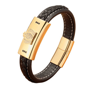 Pulseira Masculina de Couro Nomad - Empório Spartacus