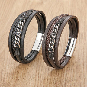 Pulseira Masculina de Couro Spartan - Empório Spartacus