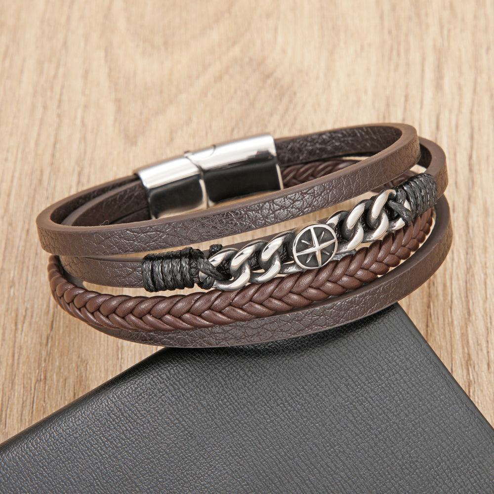 Pulseira Masculina de Couro Spartan - Empório Spartacus