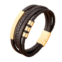 Pulseira Masculina de Couro Style Stealth - Empório Spartacus