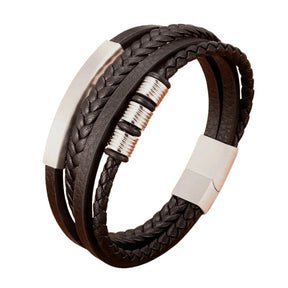 Pulseira Masculina de Couro Style Stealth - Empório Spartacus