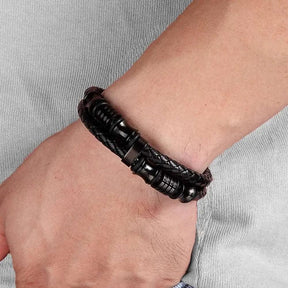 Pulseira Masculina de Couro Style Valorize - Empório Spartacus