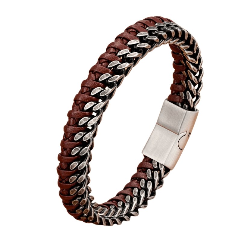 Pulseira Masculina de Couro Viper - Empório Spartacus