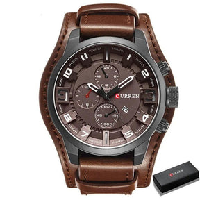 Relógio Masculino CURREN Pulseira de Couro Modelo Muralis - Empório Spartacus